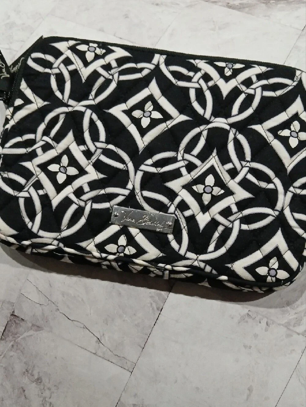 Vera Bradley Black & White Quilted Mini Tablet Sleeve - Picture 3 of 6